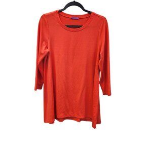 Mountain Mamas Womens Orange 3/4 Sleeve Tunic Top S/M 2217